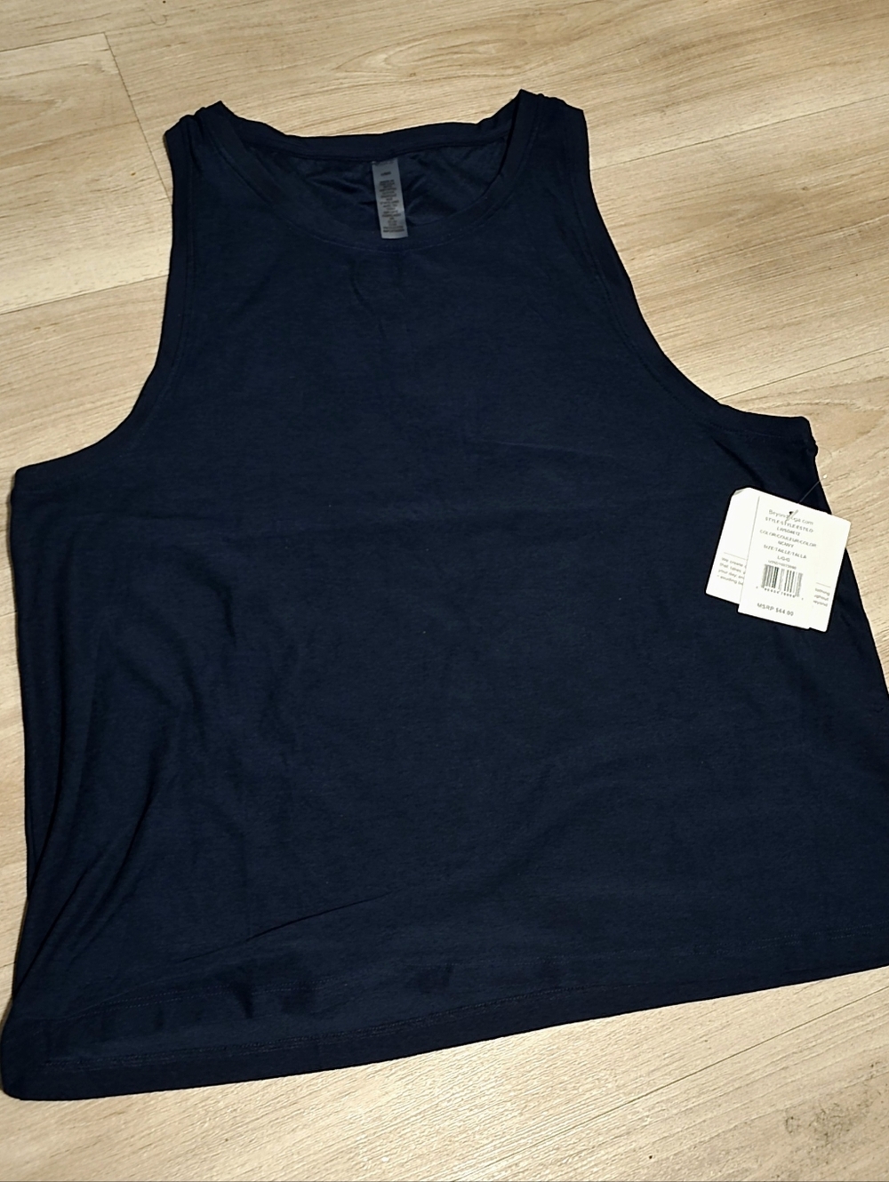 Beyond Yoga Featherweight Rebalance Tank Navy Size L